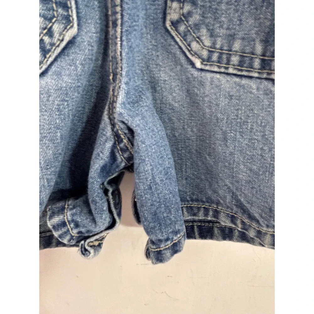 The Children's Place Denim Shortalls 18M Blue Snap Inseam Overalls Kids